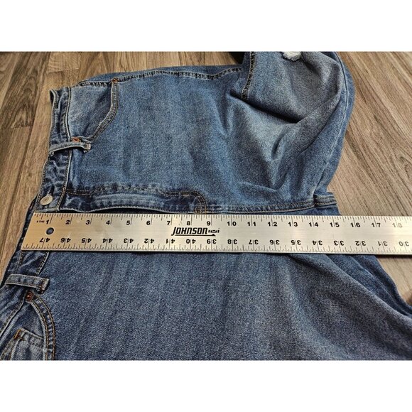 (3/$35) Arizona Jean Co Size 21 Distressed High Rise Curvy Denim Blue Mom Jeans - Picture 10 of 11
